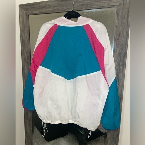 Blue pink and white vintage track windbreaker - Picture 6 of 6